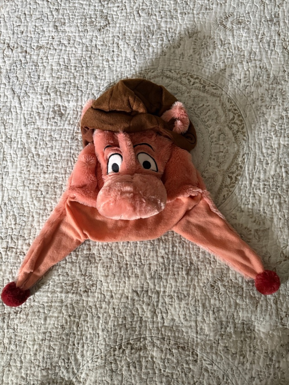 Vintage Washington Redskins Plush Character Winter Hat with Brown Hat & Ear Flap